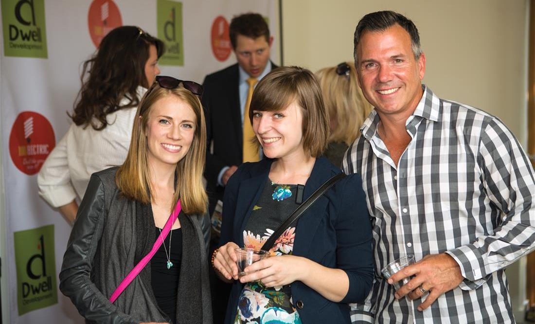 Anthony Maschmedt of Dwell Development with the Built Green team at the opening of his Emerald Star Home