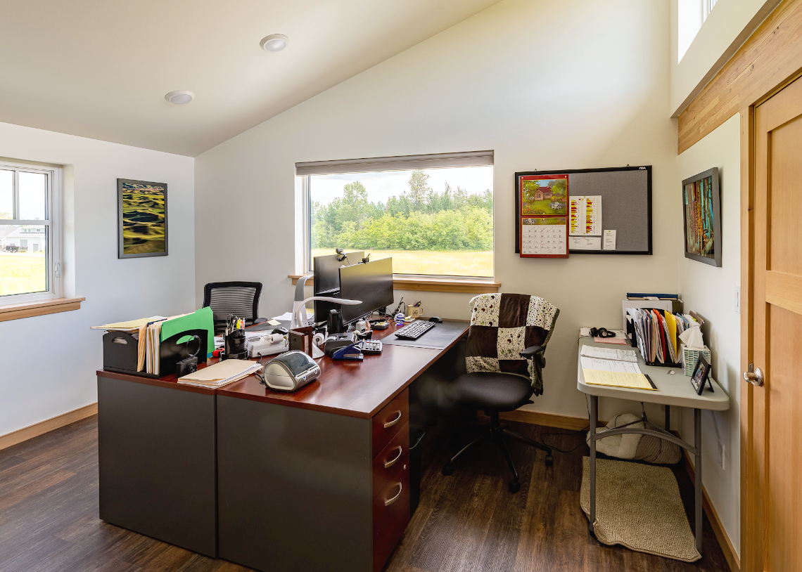 TC Legend Everson Net-Positive home office, photo credit Zigzag Mountain Art