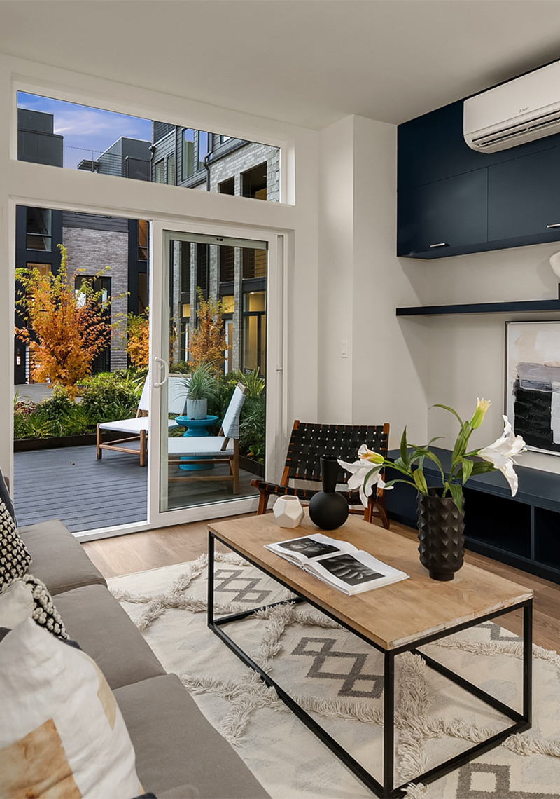 Gamut360's Elements Courtyard townhomes, family room