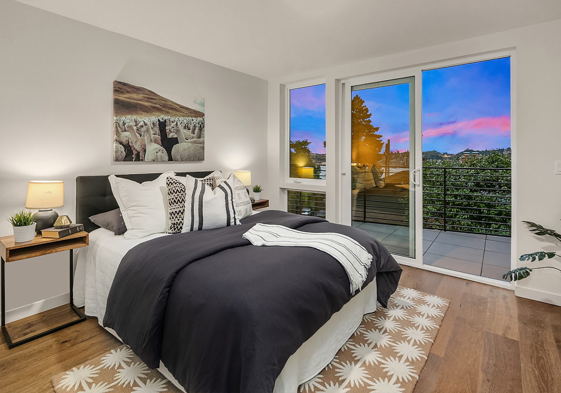 Gamut360's Elements Courtyard townhomes, bedroom