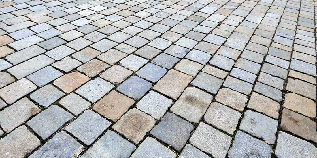 Field of paving stones