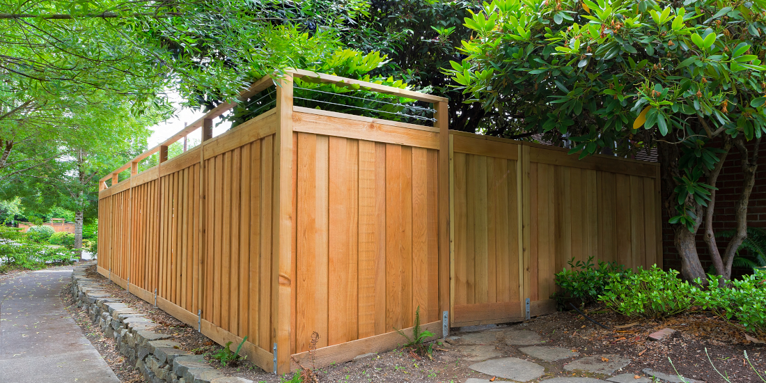 Cedar wood fence